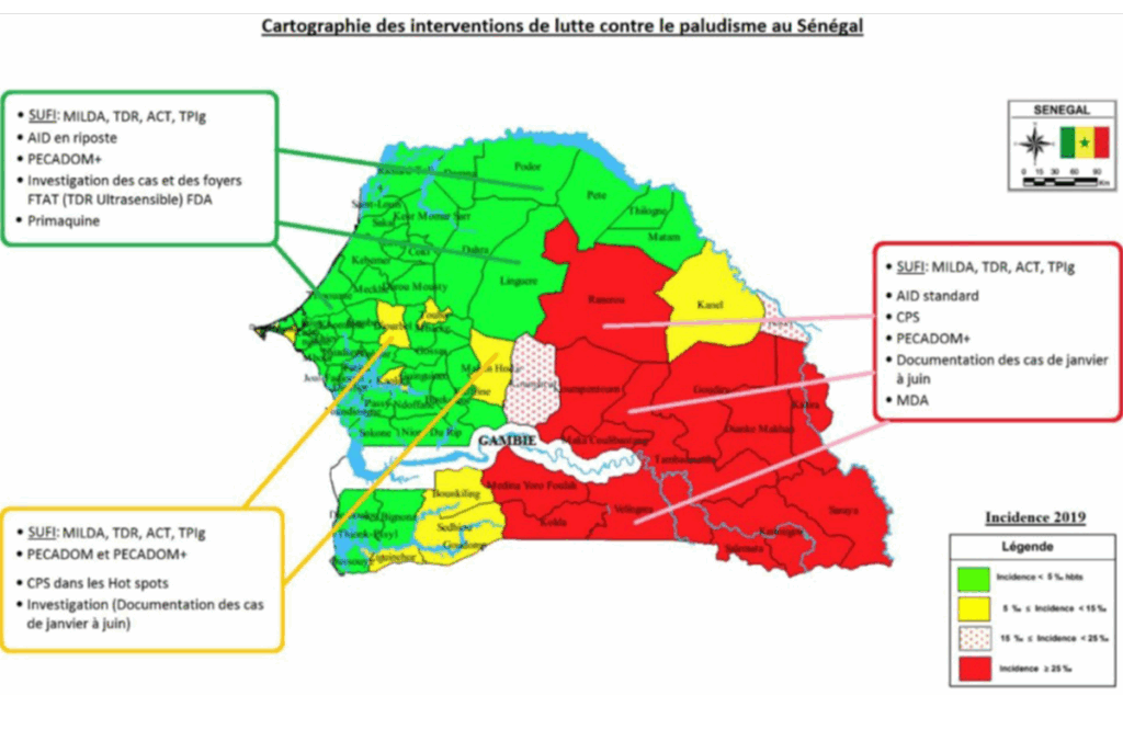 Cartographie des interventions du PNLP